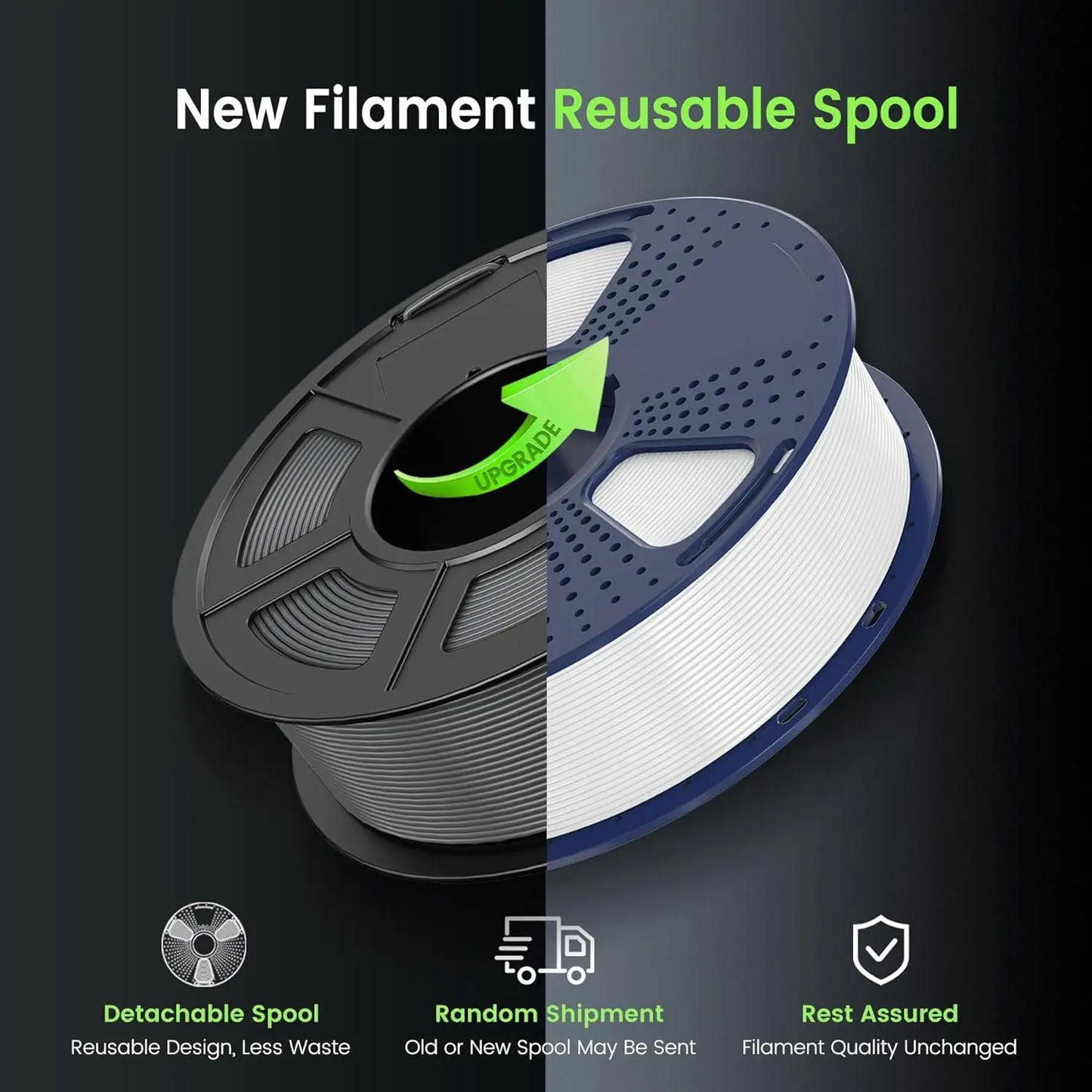 SUNLU 1KG ASA Filament 1.75mm, UV/Rain/Heat Resistant Tough 3D Printer Filament for Printing Outdoor Functional Mechanical Parts