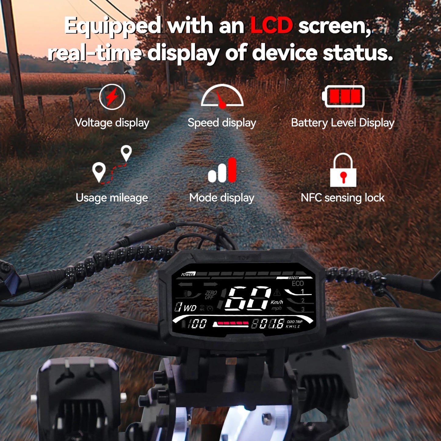 JL86 Electric Scooter 10000W Dual-Motor 60V40Ah 52Mph 75Mile E-Scooter with NFC Bluetooth 13 Inch Tire Electric Scooter Adults