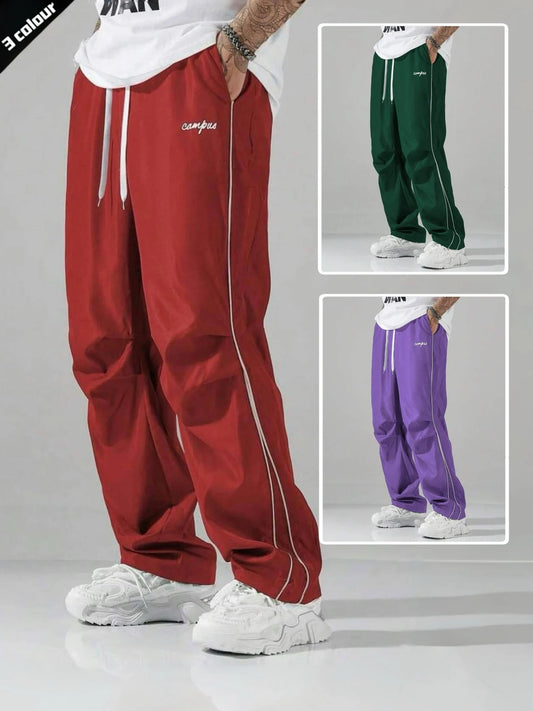 Men's Striped Three - Color Casual Pants with Pockets, Suitable for Sports, Fitness and Jogging  。