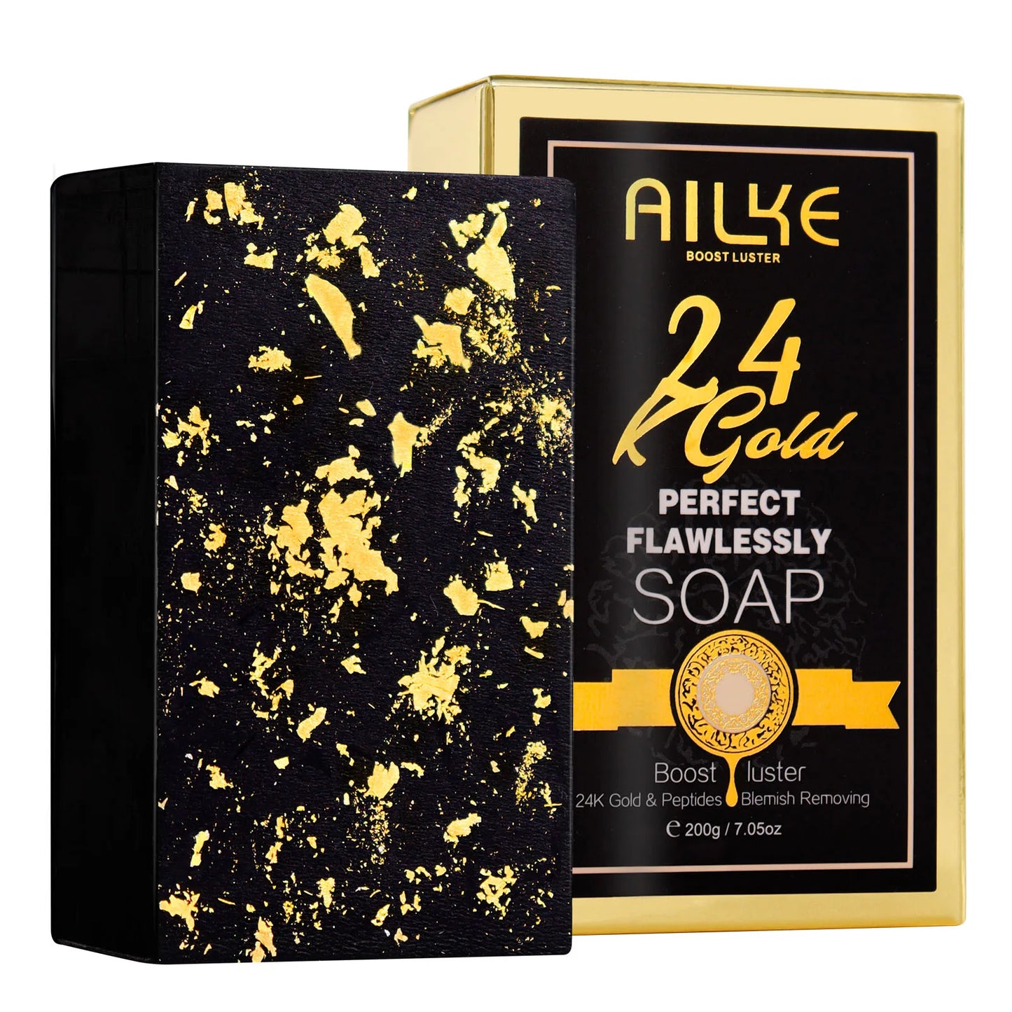 AILKE 24K Glod Flawlessly Skin Care Range, Skin Whitener, Reduce Dark Spots, Melanin, Wrinkles, Moisturize, For Women & Men