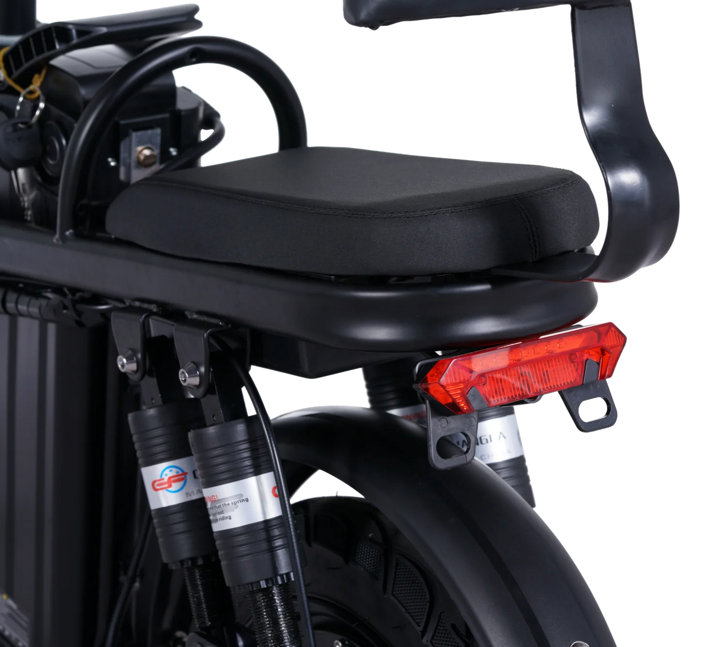 GleeRide A9 2 Seater Electric Bike, 500W 14" Mini Folding Ebike, 48V 15AH Removable Battery, Long Range 50Miles 20MPH