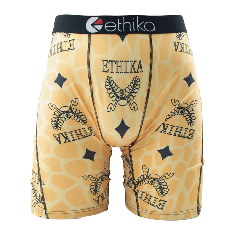 ETHIKA Men Underwear Boxers 1Pcs Sexy Breathable Mesh Crotch Man Swimming Underpants Plus Size Mens Panties Men's Boxers Briefs