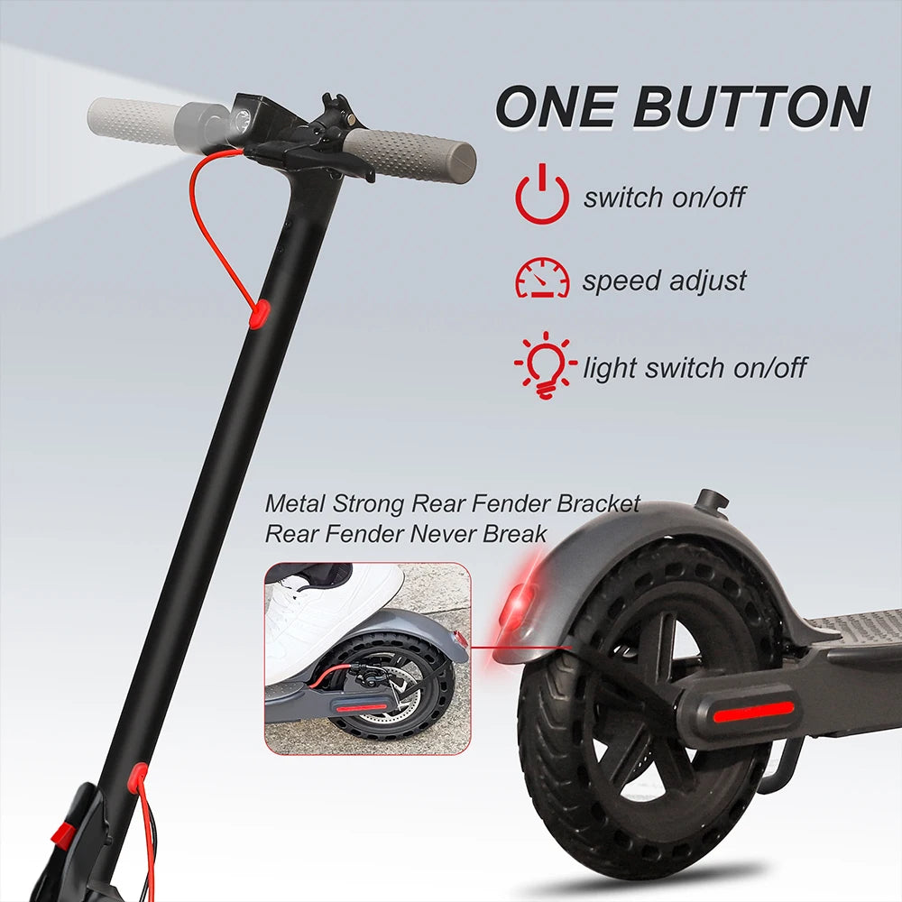 AOVOPRO ES80 350W Electric Scooter 10.5Ah 19mph Max Speed Smart APP Control 21miles Max Range Foldable E-Scooter for Adult
