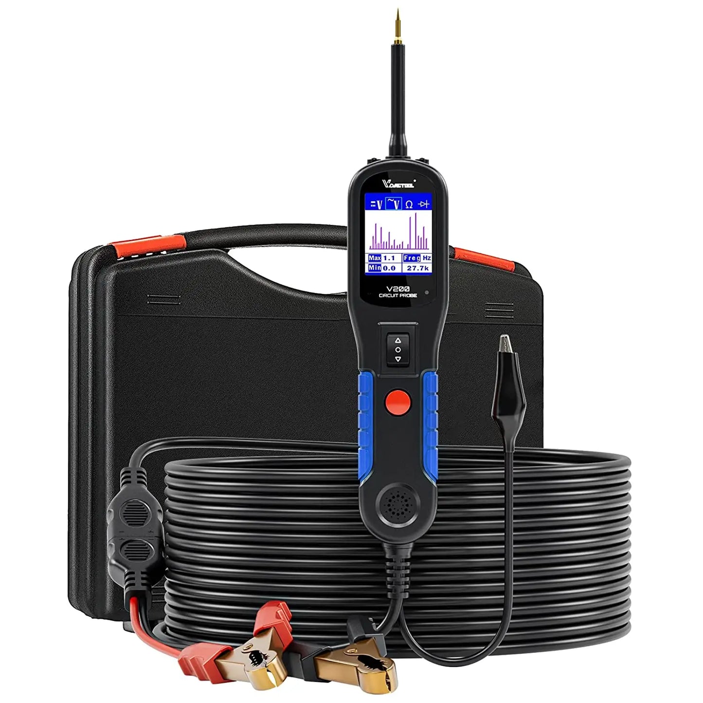 VDIAGTOOL V200 Car Electric Circuit Tester 6V-30V Automotive Power Probe Kit Electrical System Tester LCD Display Voltage Tester