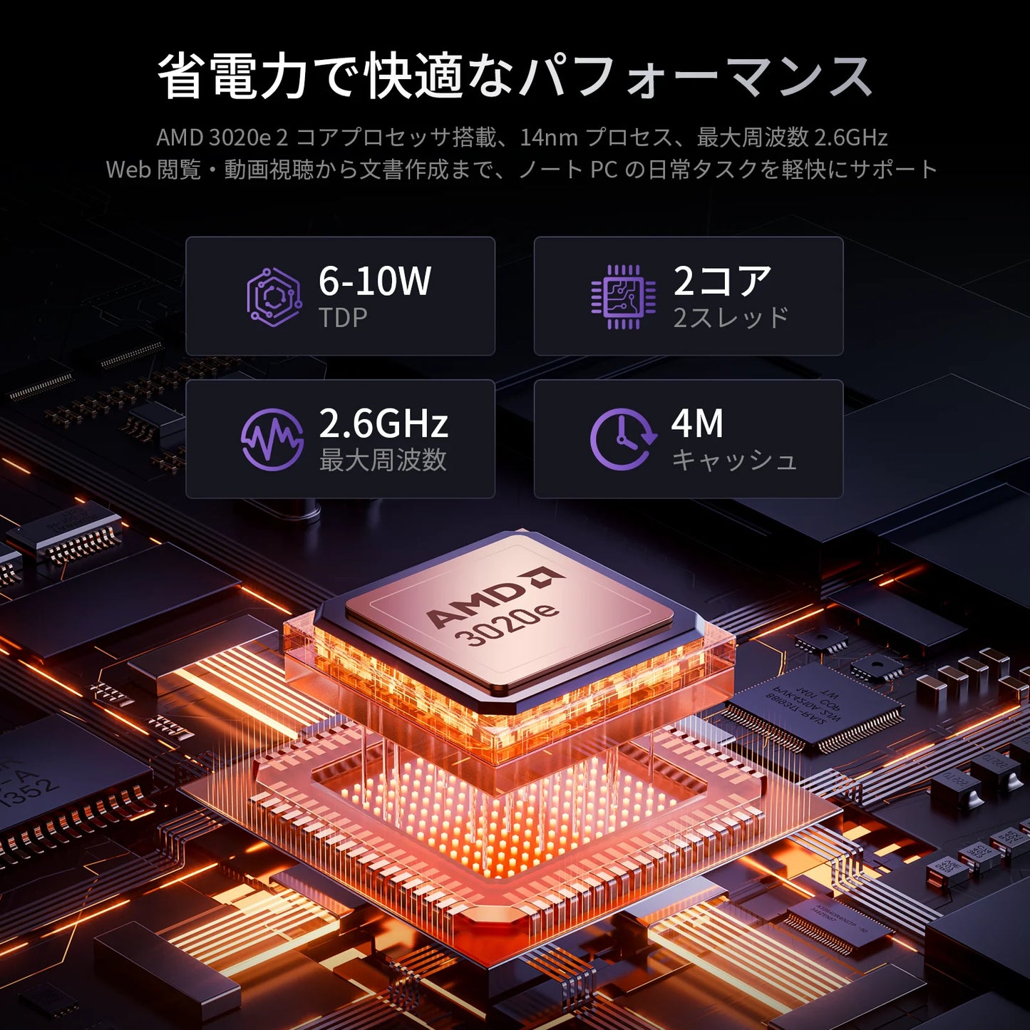 Coolby AMD Laptop Notebook 8GB RAM 256GB SSD FHD Display