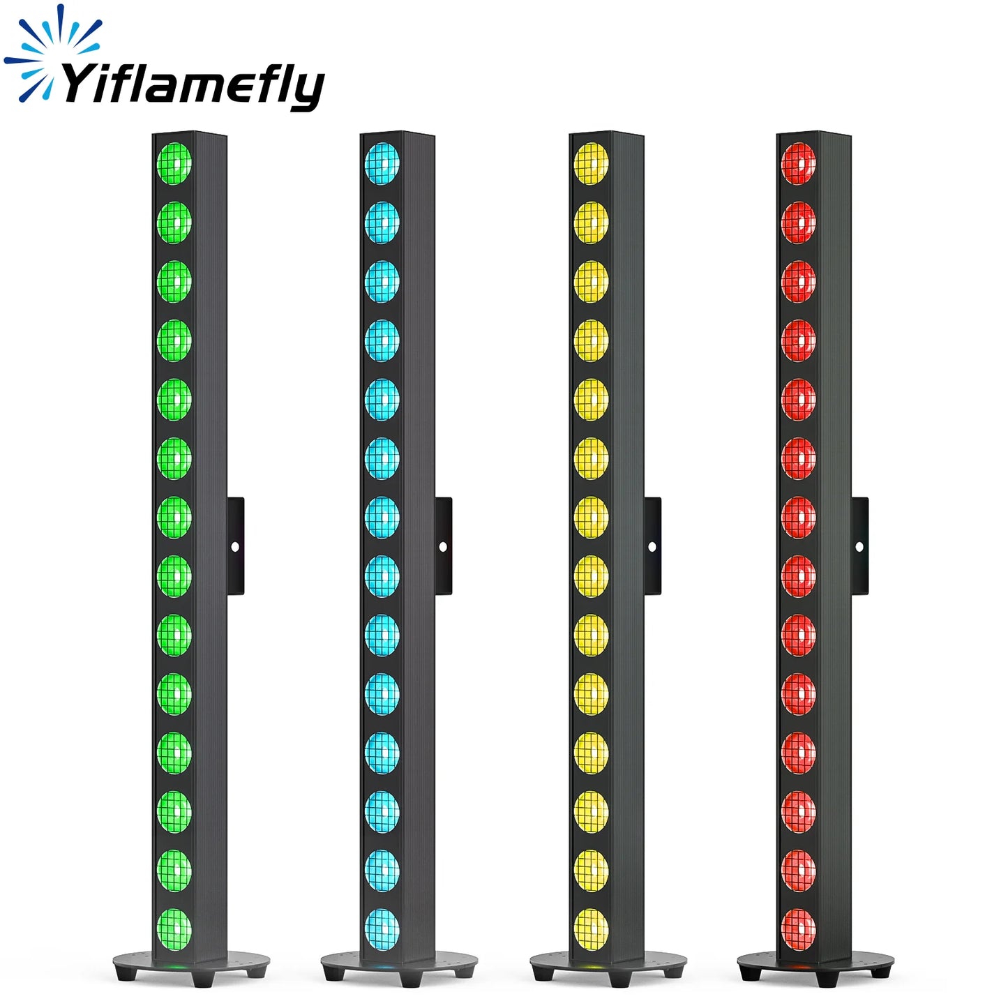 Yiflamefly 14X20W RGBW COB LED Wall Washer Light Horse-Race Effect Stage Light DMX Background Light Strip Matrix For Club Party