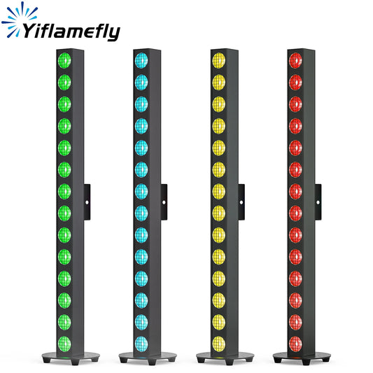 Yiflamefly 14X20W RGBW COB LED Wall Washer Light Horse-Race Effect Stage Light DMX Background Light Strip Matrix For Club Party