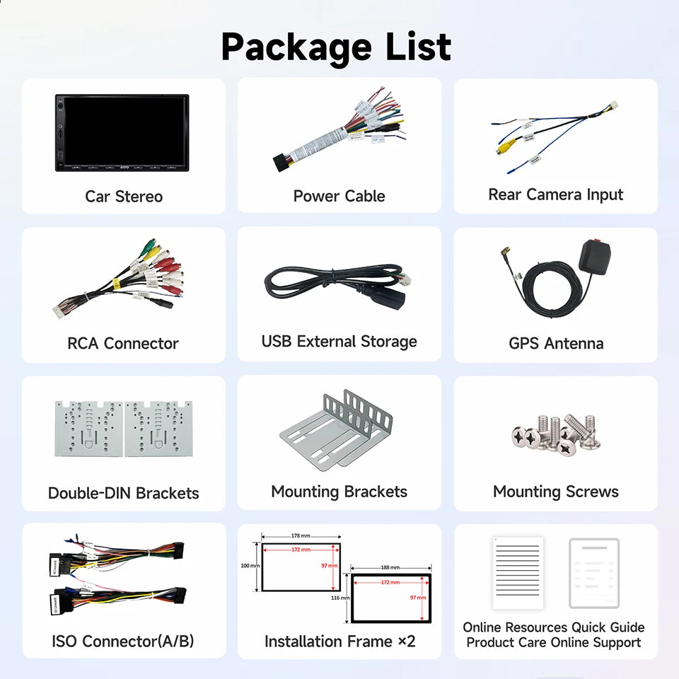 ATOTO Android Double 2 Din Car Stereo 7 inch Automotive Multimedia Player Radio Android Auto Carplay Screen Navigation 2Din A5L