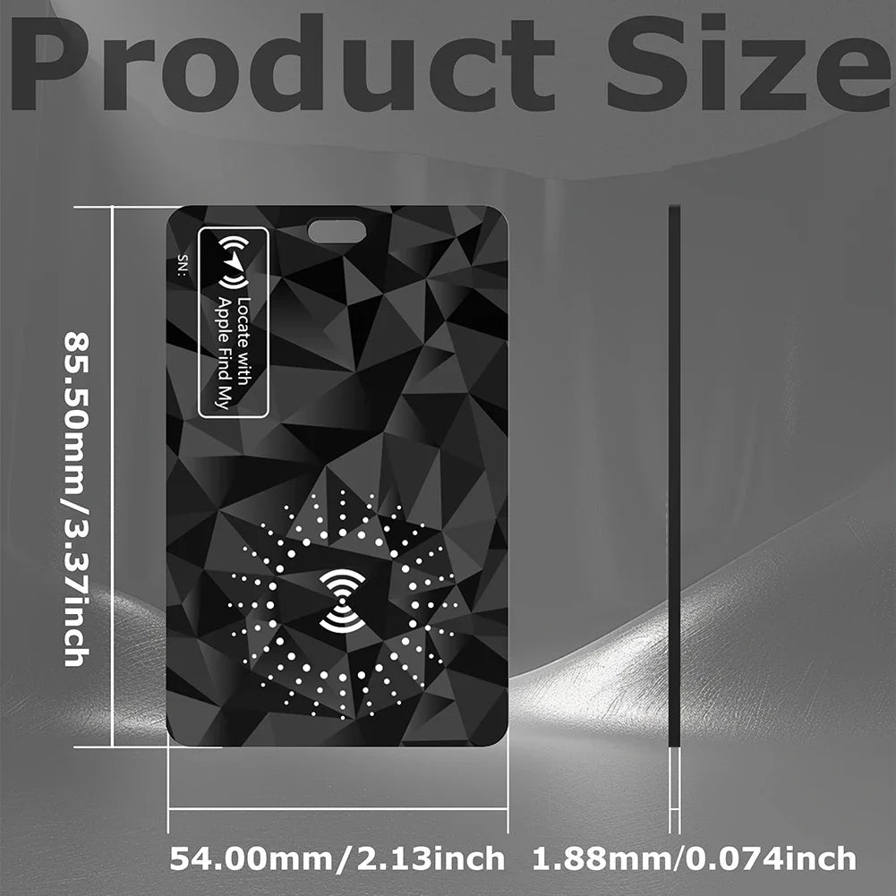 Wireless Charging Tracking Card Ultra-thin Wallet Tracker Card Ultra Slim Waterproof Anti-loss GPS Locator Tag For Apple Find My