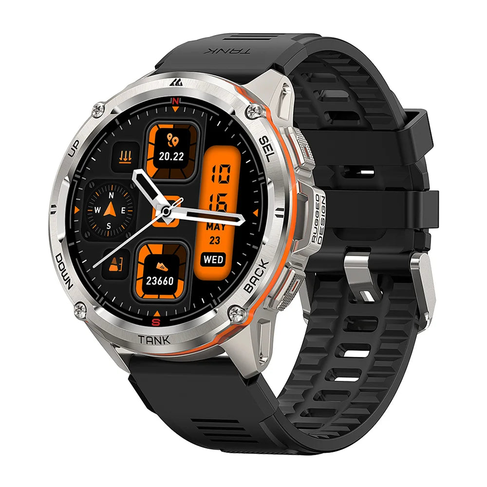 KOSPET TANK T3 Ultra GPS Smart Watch For Men Altimeter Compass Barometric 470mAh 60 Days Battery Bluetooth Call IP69K Waterproof