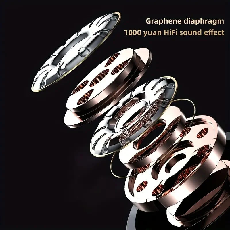 GREATWALL Wireless Headphones TWS Earphones Touch Control Noise Reduction Stereo Headsets Earbuds With Microphone