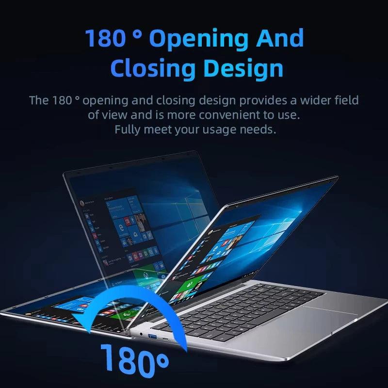 Erilles Intel Atom A3950 Laptop Windows 11 Pro 12GB RAM 1TB SSD