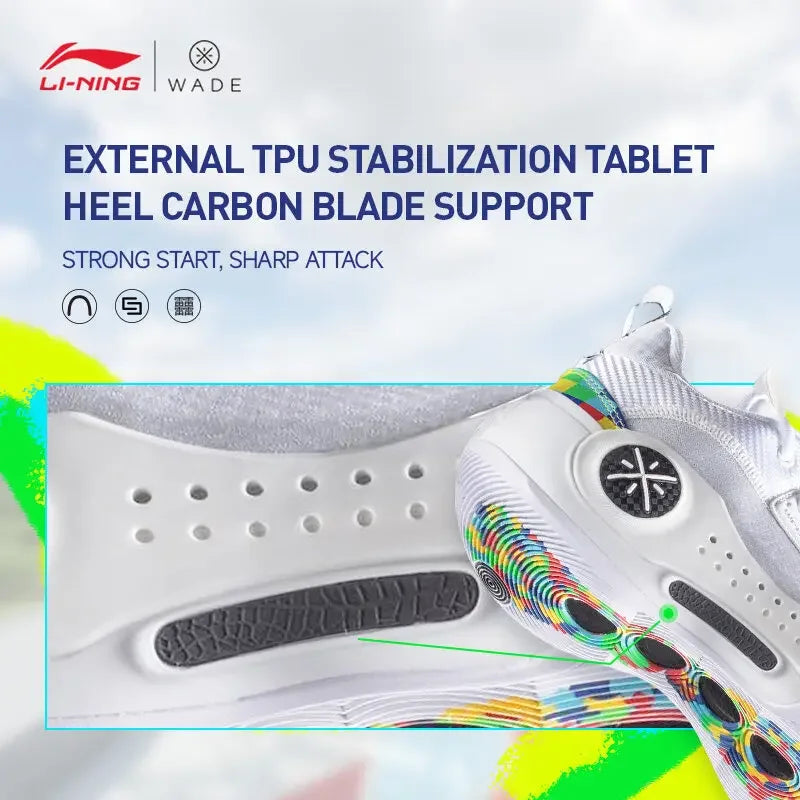 LI-NING Men's Basketball Shoes Way of Wade 10 Lining Professional Sports Shoes Carbon Plate Competition Sneakers ABAS083