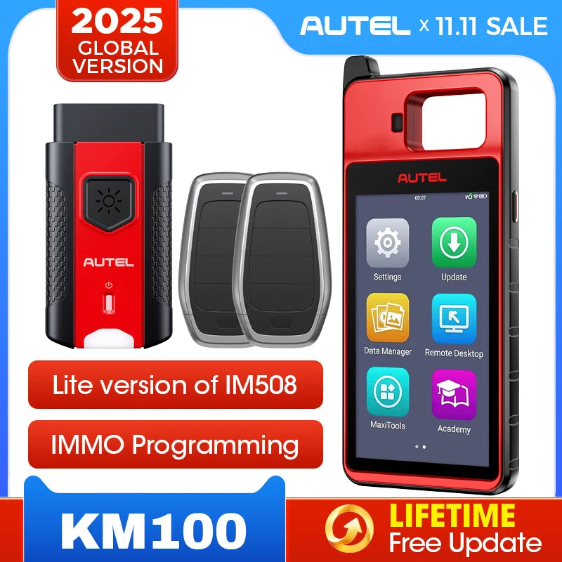 Autel MaxiIM KM100 Key Fob Programming Immobilizer Tool 2PCS Autel IKEY for 60s Key Generation OBD IMMO Key Learning on 99% Car