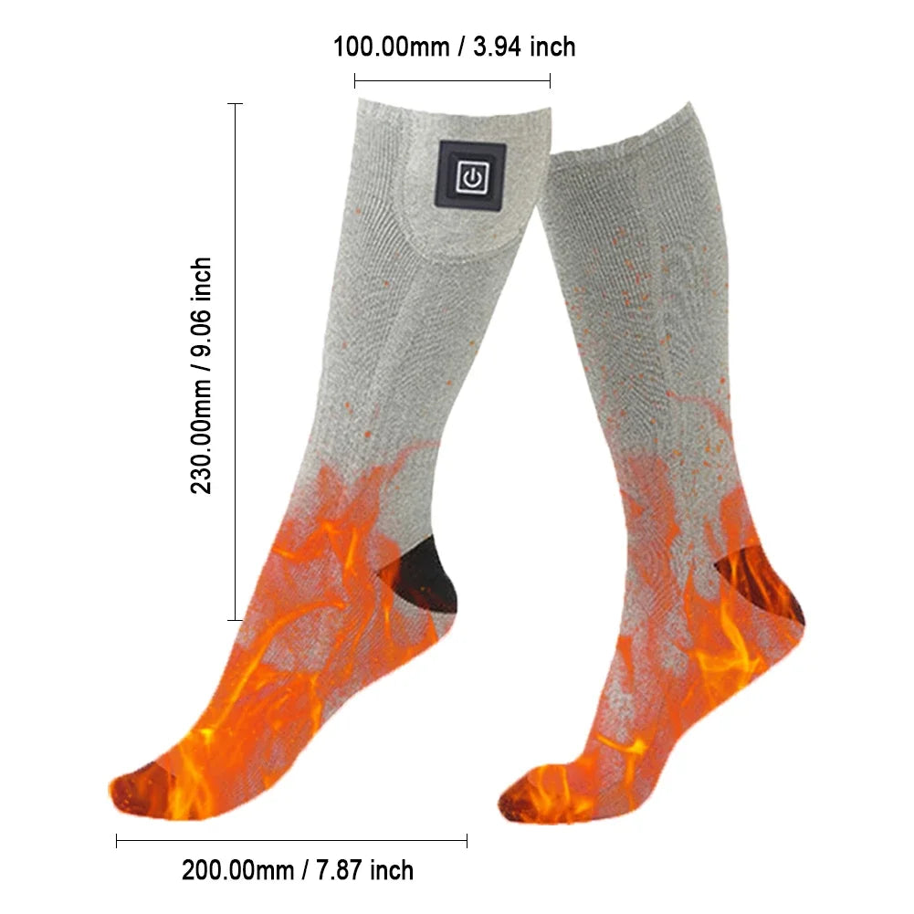 Electric Heating Socks Without battery 3 Level Temperature Winter Heating Socks Cold-Proof Winter Warm Thermal Socks for Cycling