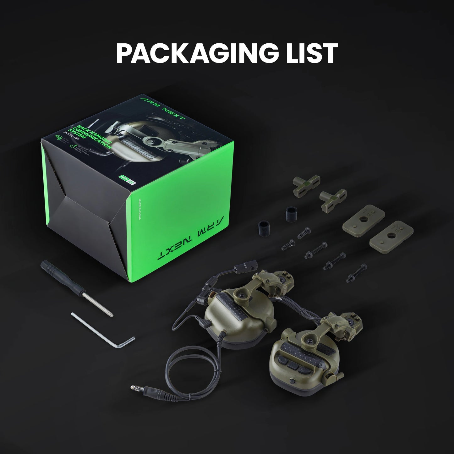 ARM NEXT Tactical Headset Without Pickup and Active Noise Reduction Helmet Version Shooting Earphone Communication headphone ptt