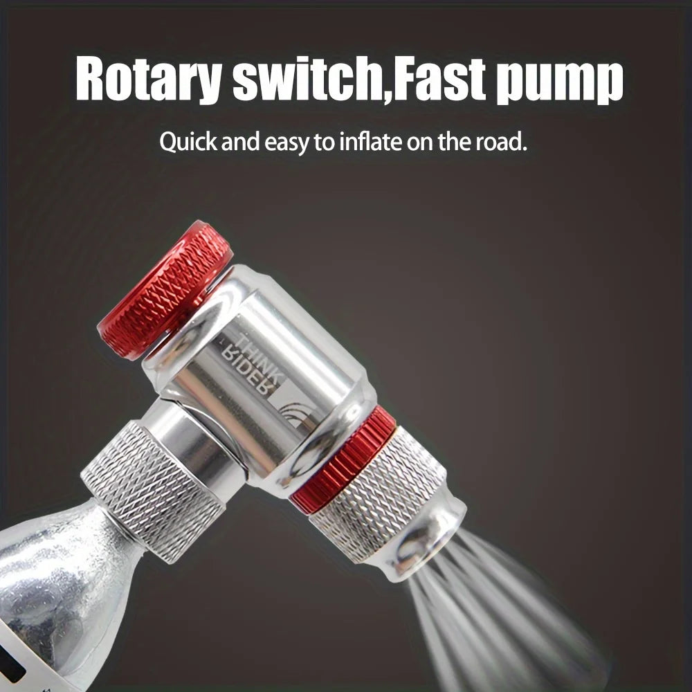 ThinkRider CO2 Bike Pump With Schrader Presta Adapter Aluminum