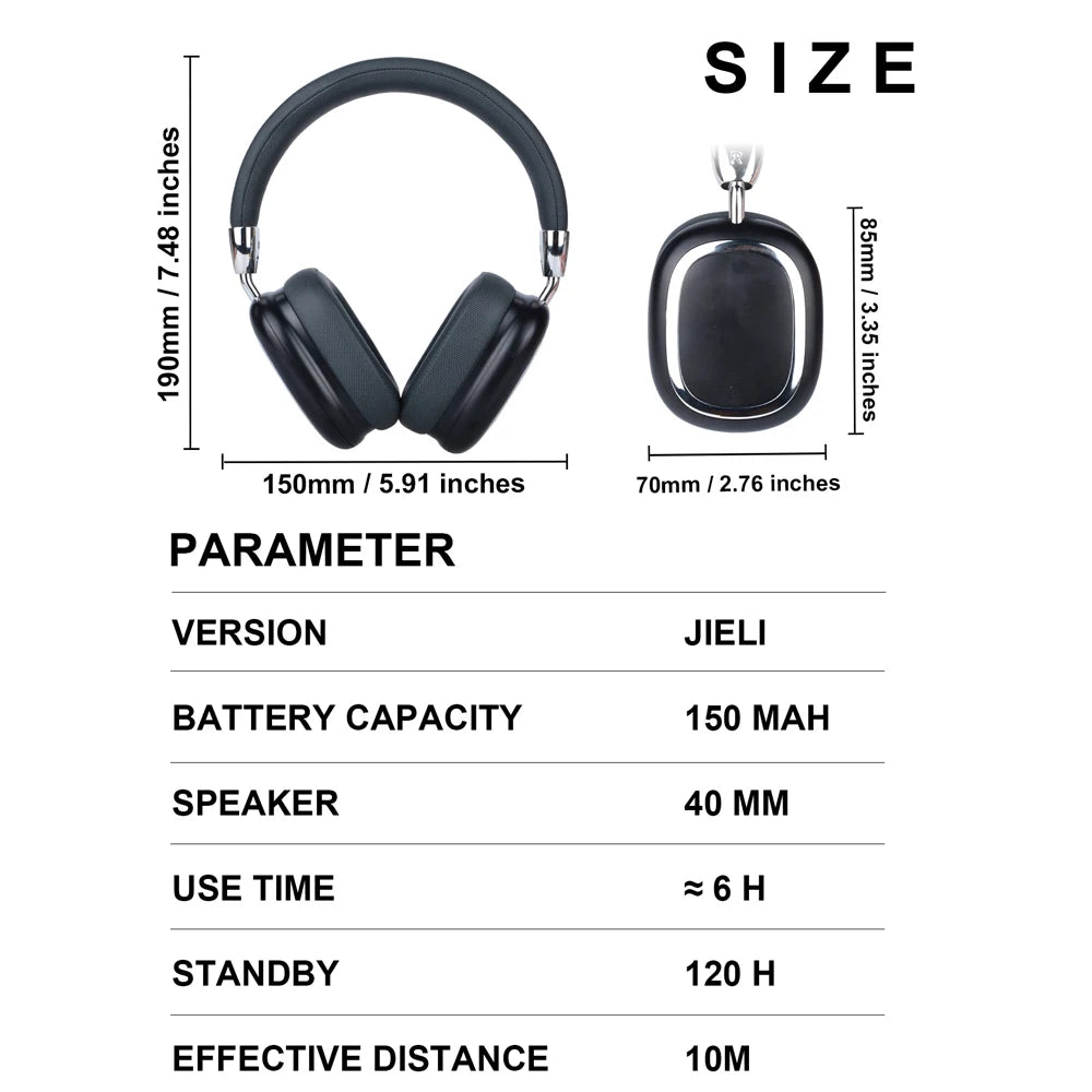 40 Hours Wireless Noise-cancelling Headphones - Personalized Space Audio USB-C Lossless Audio for iPhone Travel Sports Headset