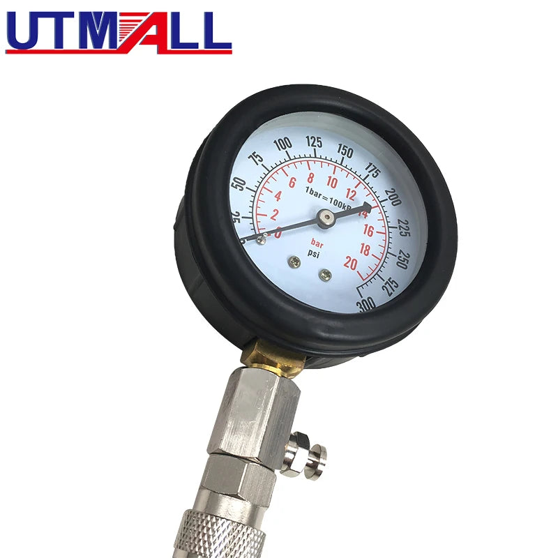 UTMALL Rapid Connected Petrol Gas Engine Cylinder Compression Tester Gauge