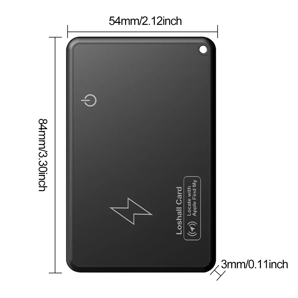 Wireless Charging Tracking Card Ultra-thin Wallet Tracker Card Ultra Slim Waterproof Anti-loss GPS Locator Tag For Apple Find My