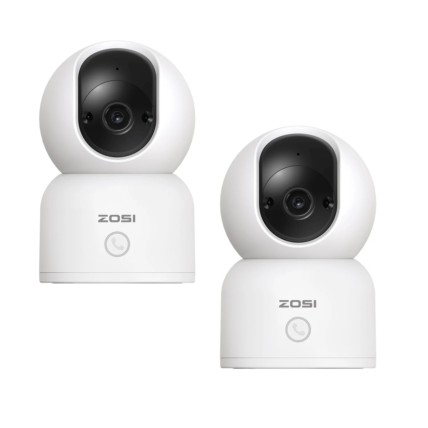 ZOSI 360° Smart Home Security Camera PTZ Auto Tracking Baby Monitor AI Panoramic HD Night Vision Indoor WiFi Surveillance Camera