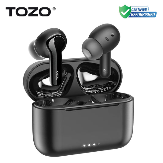 Refurbished TOZO NC2 ANC In Ear Earphones Wireless Earbuds With Mics Noise Cancelling 35dB HiFi Stereo Deep Bass Touch Control