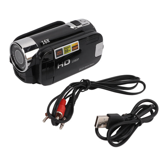 Video Camera Camcorder 270° Rotation Portable Camera Recorder Handheld 16X Zoom Full HD 1080P for Gifts for Family for Kids