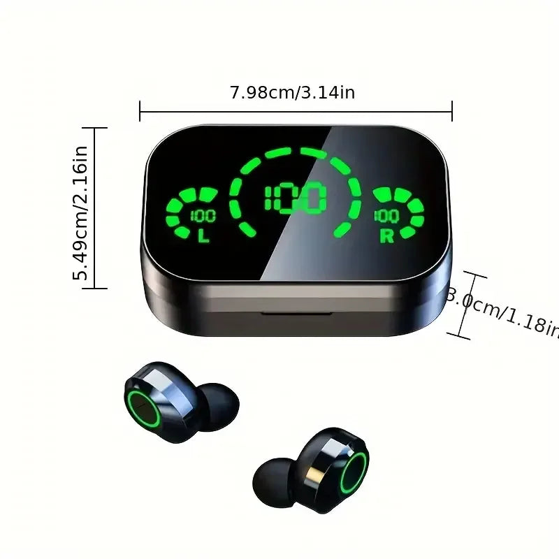 GREATWALL Wireless Headphones TWS Earphones Touch Control Noise Reduction Stereo Headsets Earbuds With Microphone