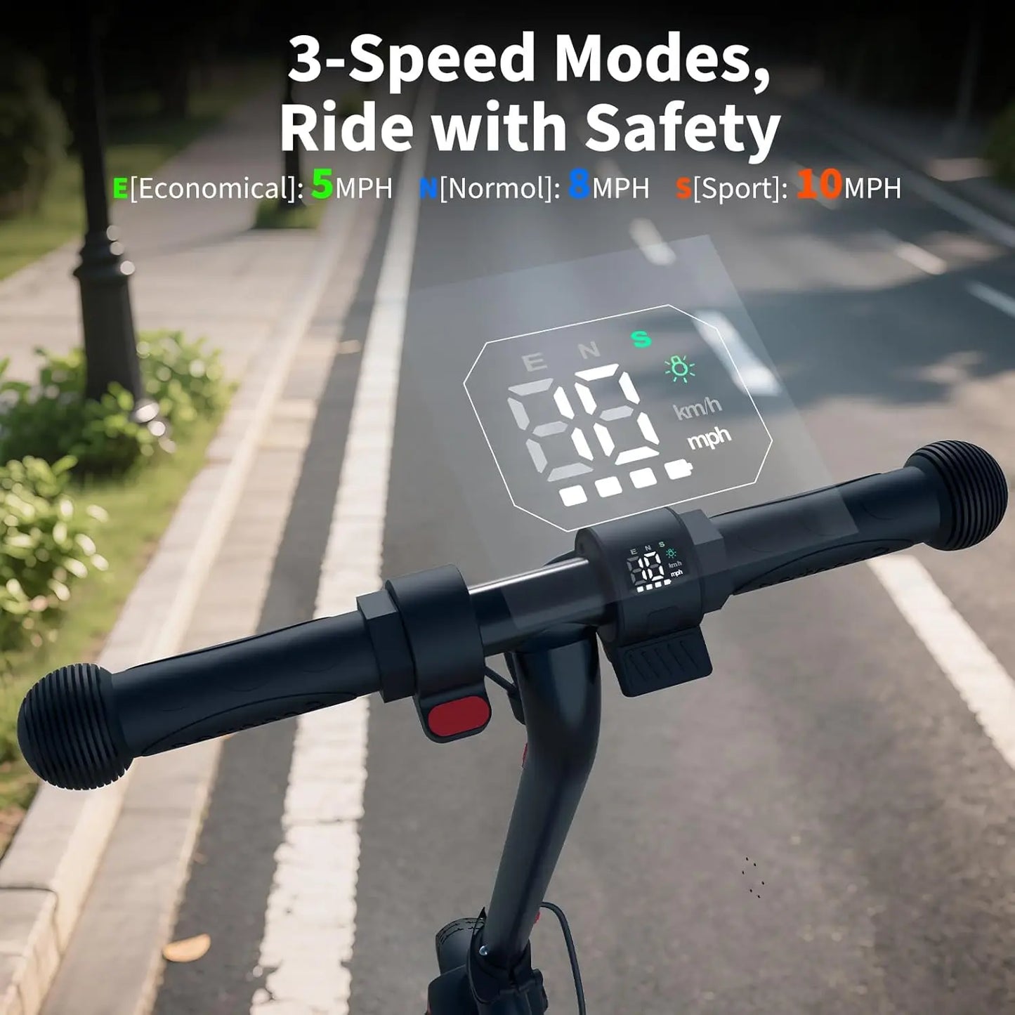 CAROMA Electric Kids Scooter 150W LED Display Foldable UL2272