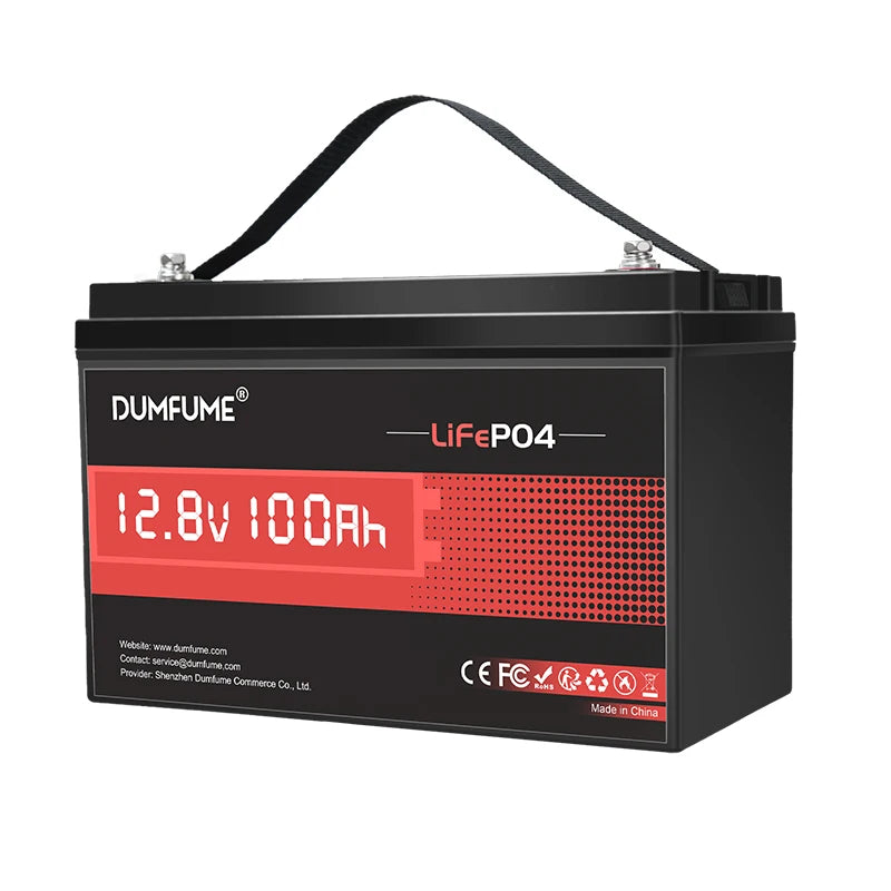 Dumfume 25.6V 100Ah Lifepo4 Lithium Battery 2560w With 100A BMS 12V 600Ah/12V 314Ah/12V 100Ah/36V 100Ah Battery For Solar RV
