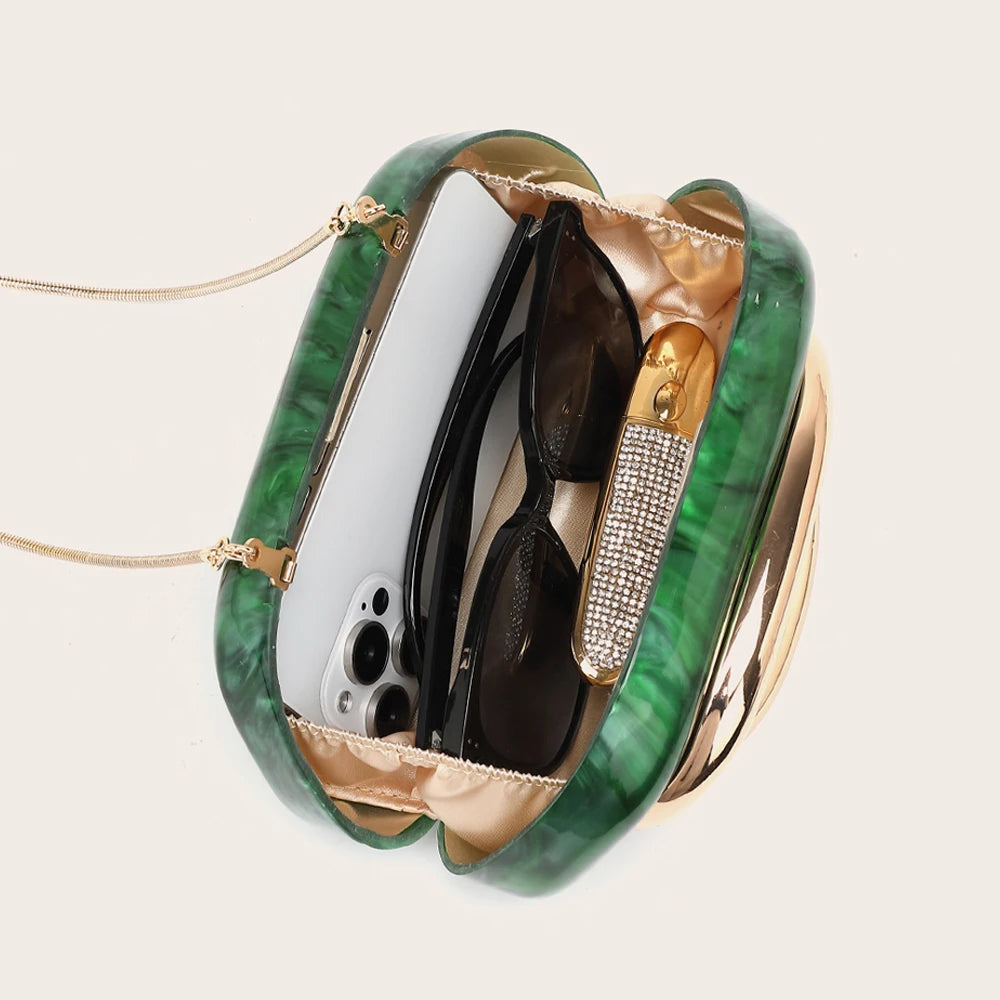 Fashion Women's Handbag Bride Metal Gold Women Luxury Evening Banquet Clutch Bag Shoulder Wedding Purse Party Crossbody Bag