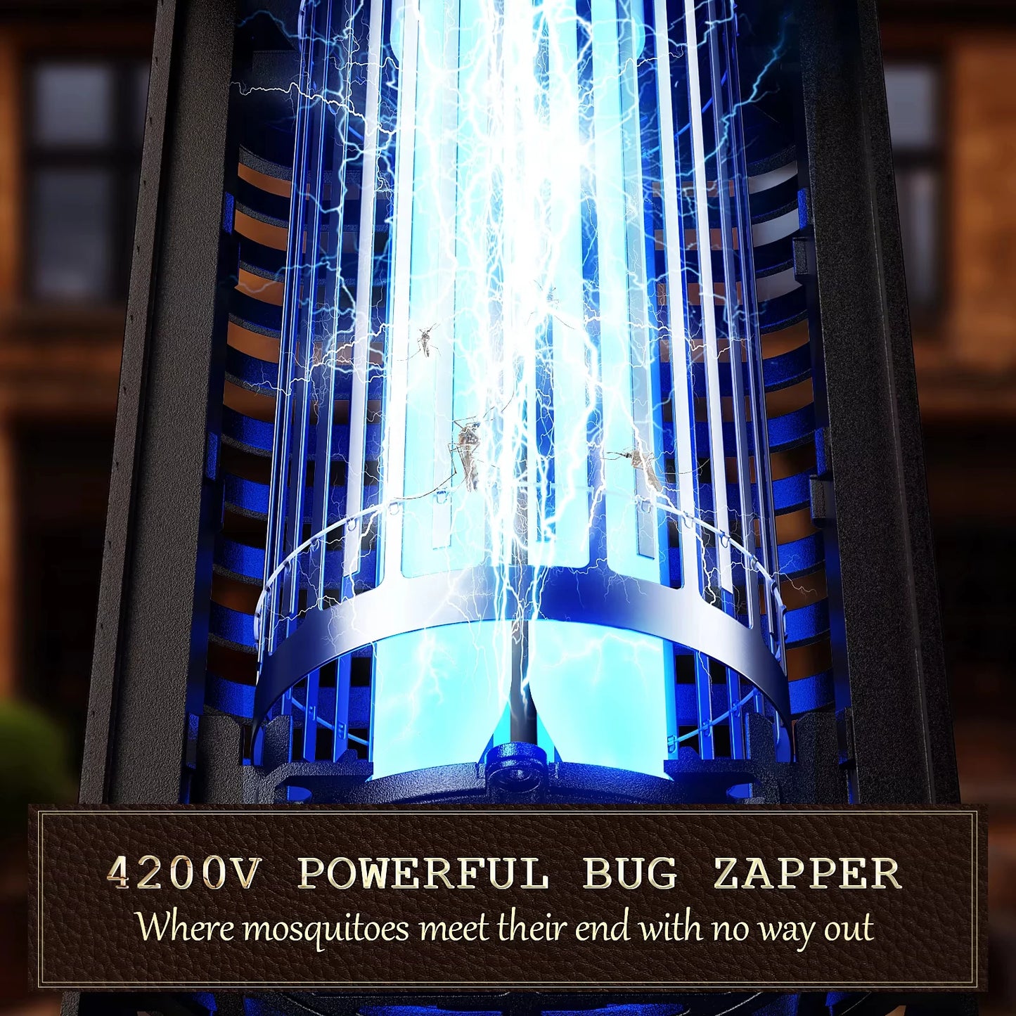 Minimoon Bug Zapper Outdoor 4200V High-Voltage Mosquito Zapper 15w Fly Zapper Fly Traps Mosquito Trap for Home Patio Courtyard