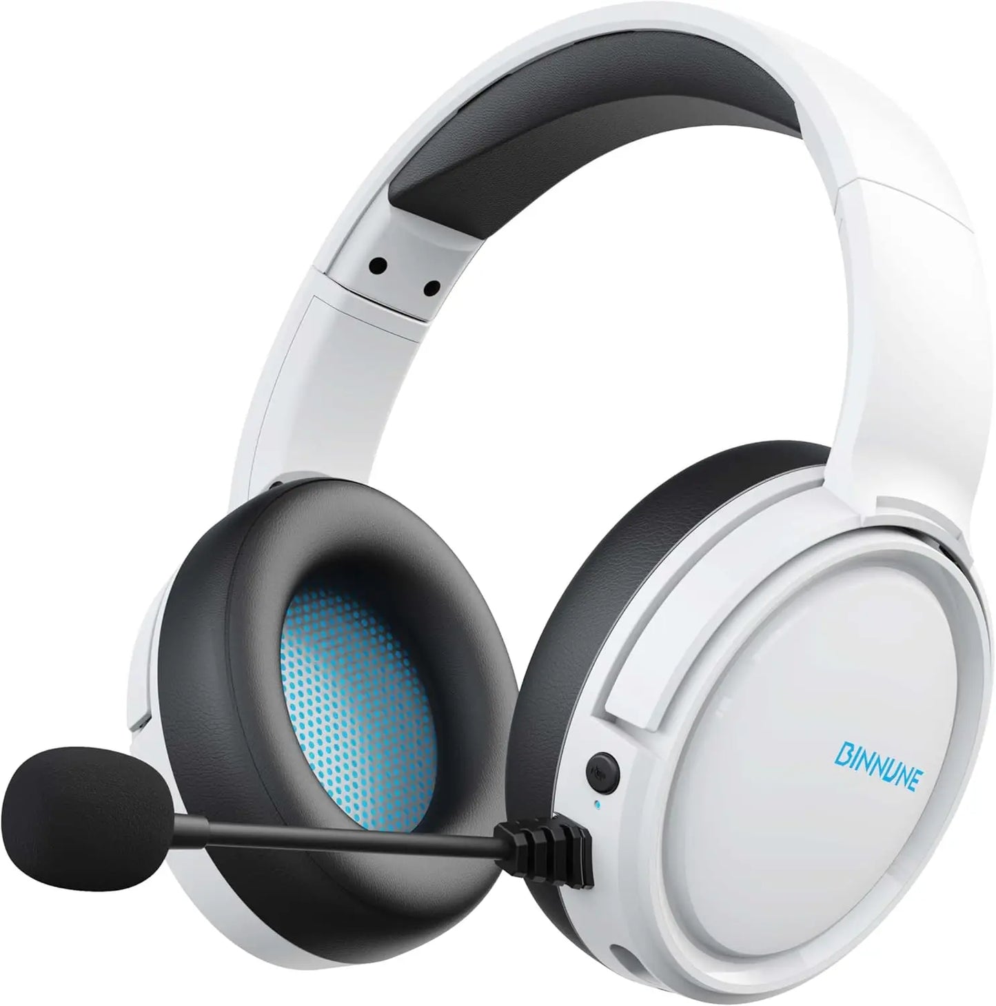 BINNUNE 2.4G Wireless Gaming Headset for PS5 PS4 PC NS Bluetooth USB Gamer Headphones with Noise Canceling Mic Work Earpones