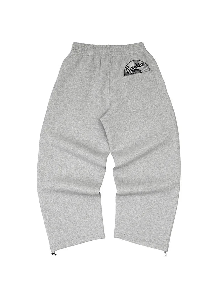 2025 Trendy High Street Retro Casual Streetwear Men's Sports Suit Y2K Harajuku Embroidered Hoodie men Hip-hop Loose Sweatpants