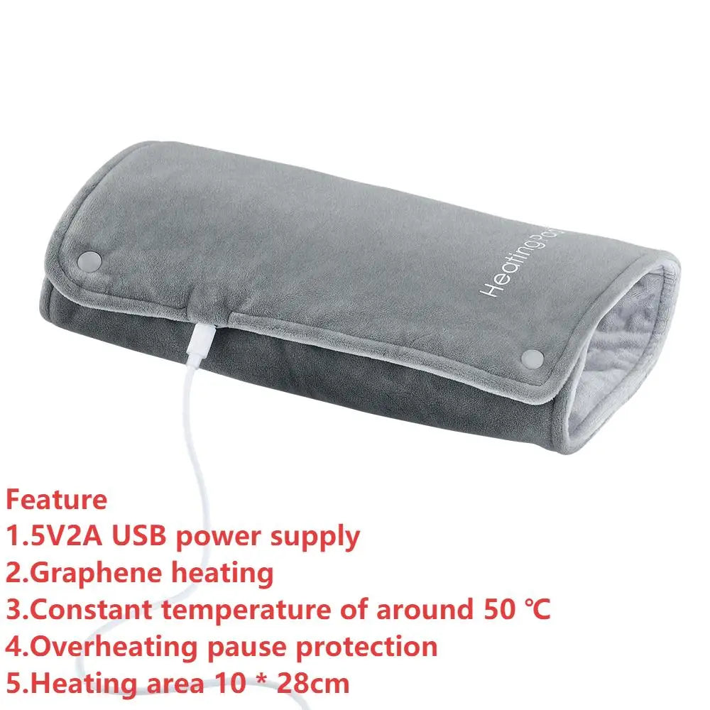 3 Levels Electric Graphene Heating Pad Cold-Proof Uterine Belt Cold-Proof Hand Waist Warming Pad USB Recharging Abdominal Warmer