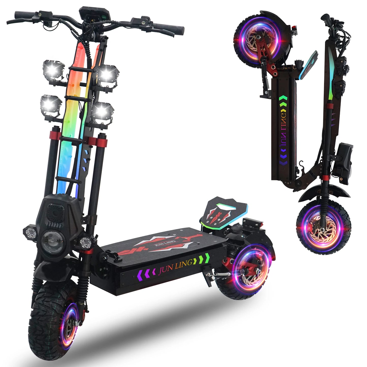 JL86 Electric Scooter 10000W Dual-Motor 60V40Ah 52Mph 75Mile E-Scooter with NFC Bluetooth 13 Inch Tire Electric Scooter Adults