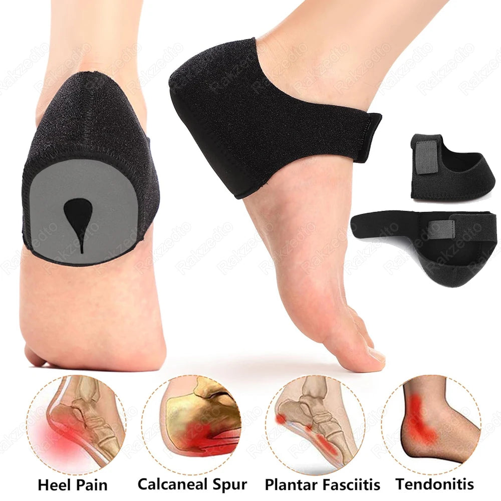 Plantar Fasciitis Heel Spur Foot Support With U-Shaped Silicone Gel Heel Cups for Heel Pain Relief Insoles for Man Woman Walking