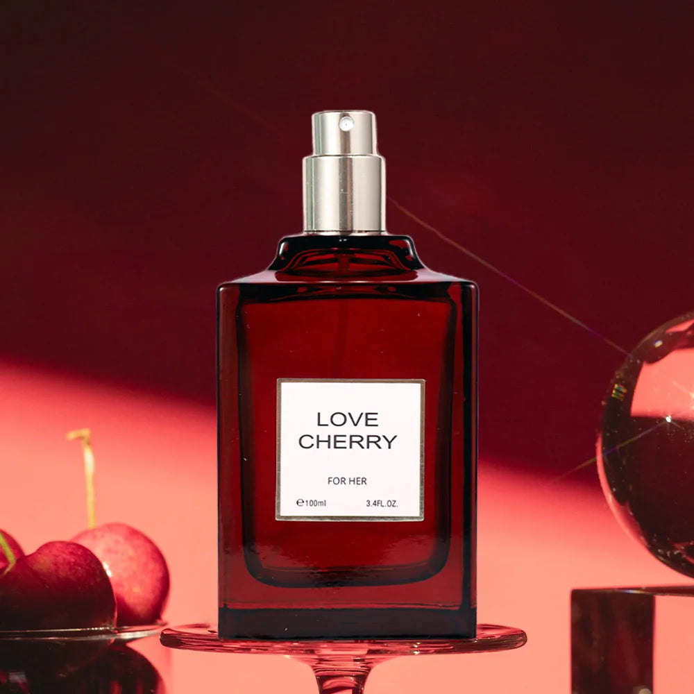 3.4 Oz Men's Eau De Toilette Spray - Men's Amber Spicy Perfume - With Black Cherry, Cherry Liqueur And Bitter Almond - Medium Pe