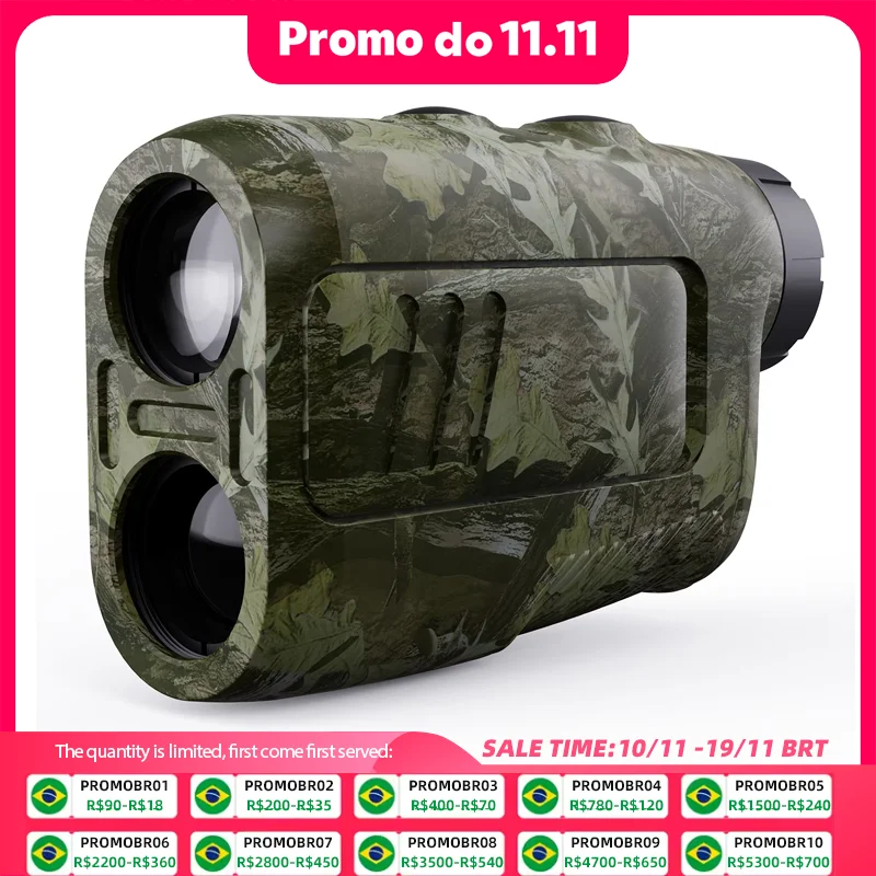 MiLESEEY Range finder 7° Big Field 656Yd laser rangefinder for hunting, with Rain and Fog Ranging Mode, BOW Mode, Auto Height