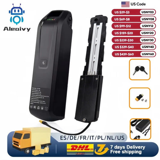 New Hailong EBike Battery 36V 48V 10Ah 15Ah 20Ah Mountain Bicycle 18650 Electric Bateria Pack for Bafang 1500W 1000W 750W 500W