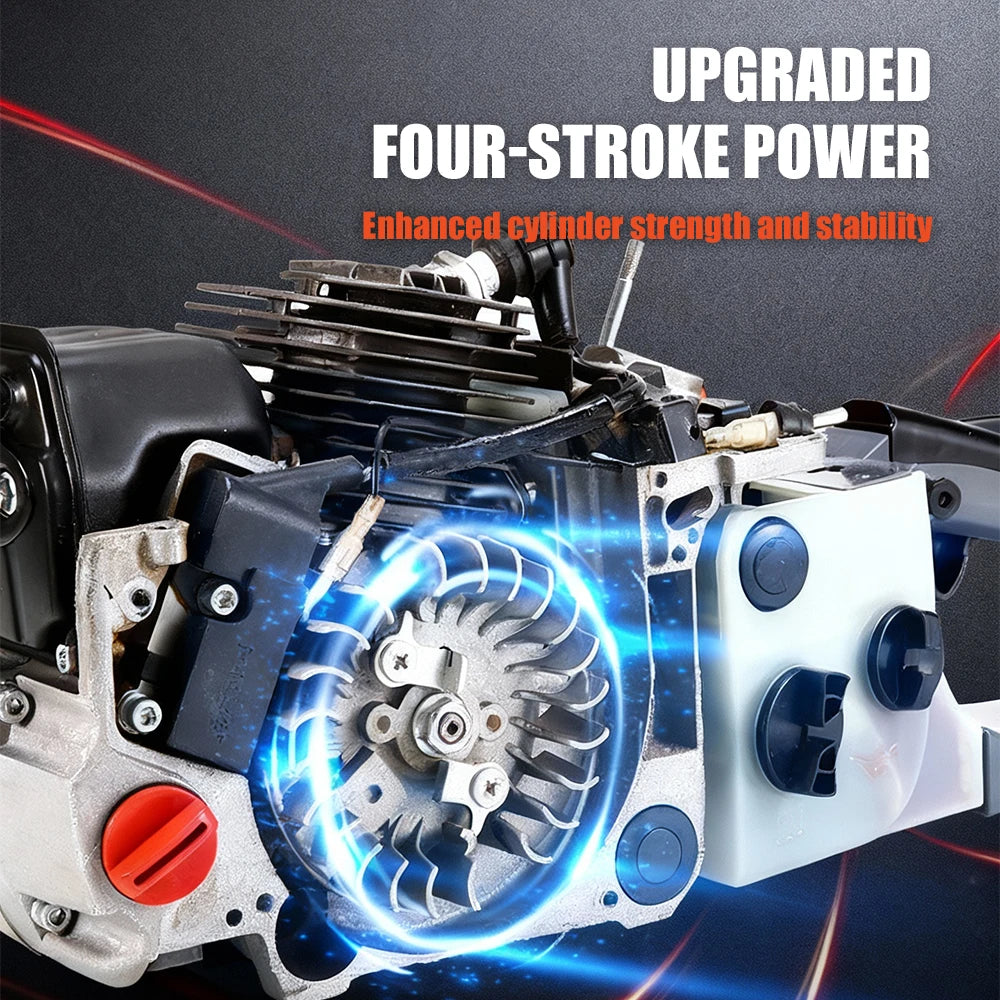 4 Stroke Petrol Chainsaw High Power 16800W Gas Tree Chain Saw Gas Powered Wood Cutting Saw Petrol Felling Saw with Accessories